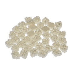 Akrilne osnove perle bele barve rožice 12 g
