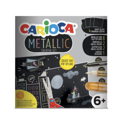 Kreativni set Metallic za izdelavo pop-up voščilnic Carioca 17 kosov