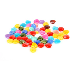 Perle akrilne mix 11, srček večji, cca 12mm, 50g