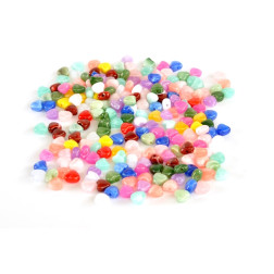 Perlice akrilne mix 10 srček mali 40g