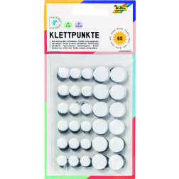 Samolepilni ježek krogci črni +beli premera 10mm in 15mm 60 kosov