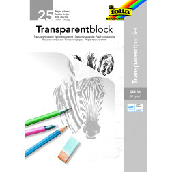 Transparentni paus papir v bloku 80g/m2 A4 25 listov 