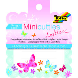 Potiskan dizajnerski papir za dekoracijo Mini Cutties Metulji 24 kos