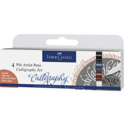 Kaligrafski komplet Pitt Artist Pen 4 kosi Faber-Castell