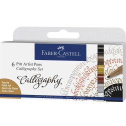 Kaligrafski komplet Pitt Artist Pen 6 kosov Faber-Castell