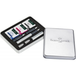 Kaligrafski set Faber Castell Grip v kovinski škatli