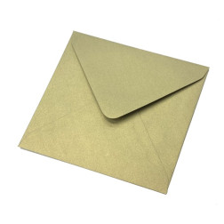 Kuverta barvna metalna 140x140mm 1 kos-Zlata 1 kos