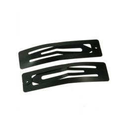 Lasna sponka kvadratna črne barve 8 cm, 2 kos