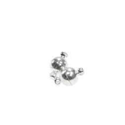Magnetni zaključek 8 mm, srebrne barve, 2 kosa