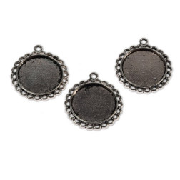 Okrogel medaljon 20 mm, 3 kos