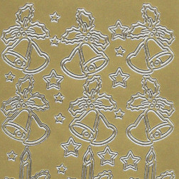 Nalepke NOVOLETNI MOTIVI zlate barve