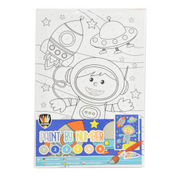 Platno pobarvanka po številkah Astronavt set 20x29cm