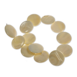 Perle iz školjk - okrogle 30 mm 1 niz cca 12 kosov