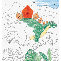 Pobarvanka 3D Dinozavri
