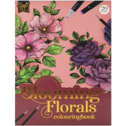 Pobarvanka Colouring book 20 motivov 250g/m2 Blooming florals