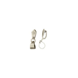 Kovinska obešanka za ogrlico platinaste barve 14,5x5mm 5 kos