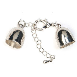 Zaključek tulipan srebrne barve 14mm 1 kos