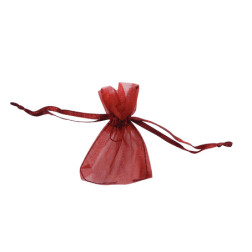 Organza vrečke 5,5x7,5cm 12 kos Temno rdeče