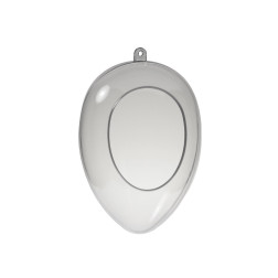 Jajce prozorno dvodelno z luknjo, 16 cm, 1 kos