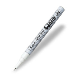 Marker Super Color ekstra fina konica EF bele barve 1 kos