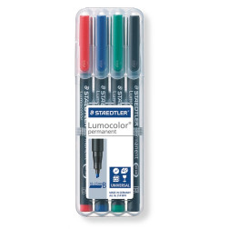 Set prirezanih permanentnih flomastrov Lumocolor B 4/1 Staedtler