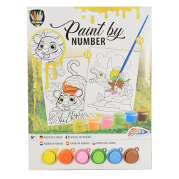 Pobarvanka po številkah Tiger in dinozaver set