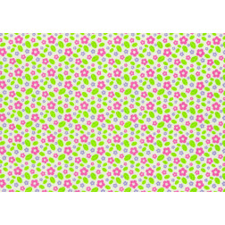 Filc z vzorcem rožic roza 1mm 30x40cm 1 kos