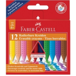 Voščenke tanke Grip trikotne Faber-Castell 12 kosov