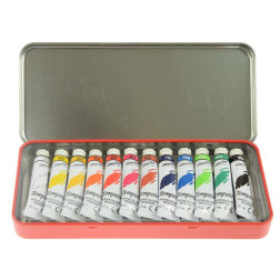 Tempera 12x7ml v kovinski embalaži