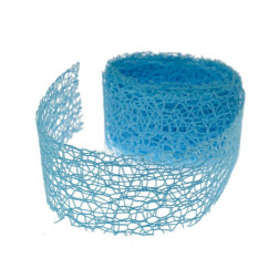 Trak imitacija čipke, svetlo moder, 4 cm x 2 m