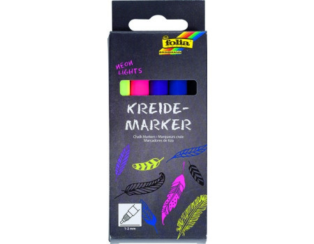 Set krednih flomastrov Neon lights debelina konice 1-2mm 5 kosov