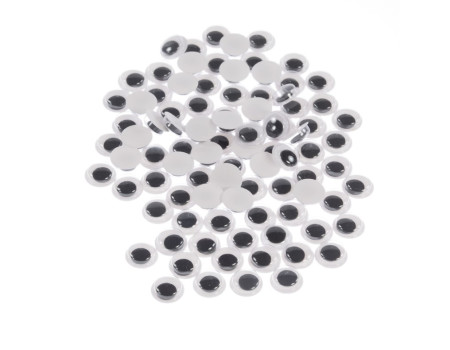 Oko gibljivo okroglo samolepilno 10mm 100 kosov