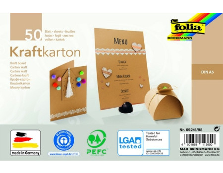 Kraft karton A5 230 g/m2 50 listov