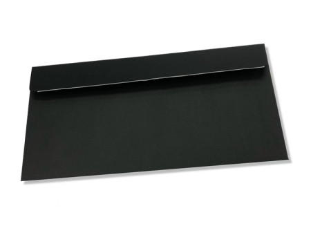 Elegantna črna kuverta 220x110mm 120g 1 kos gladka s samolepilnim robom